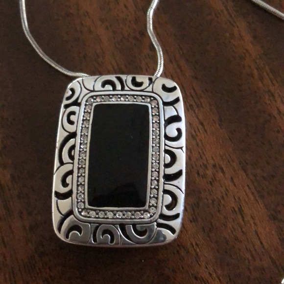 Vintage Brighton retired RHYTHMS reversible gold/black pendant necklace - Picture 3 of 10